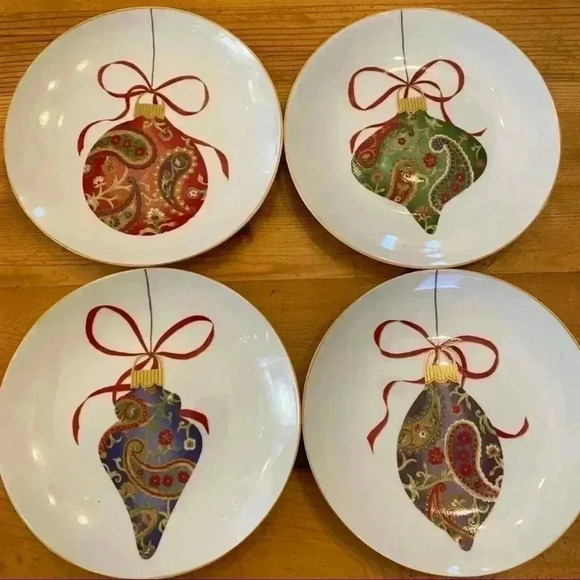 222 Fifth set of 4 “Paisley Ornaments” plates - Picture 1 of 9